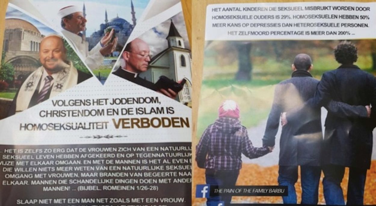 Afbeelding van Homohaat door de brievenbus, in Amsterdam West en Nieuw-West