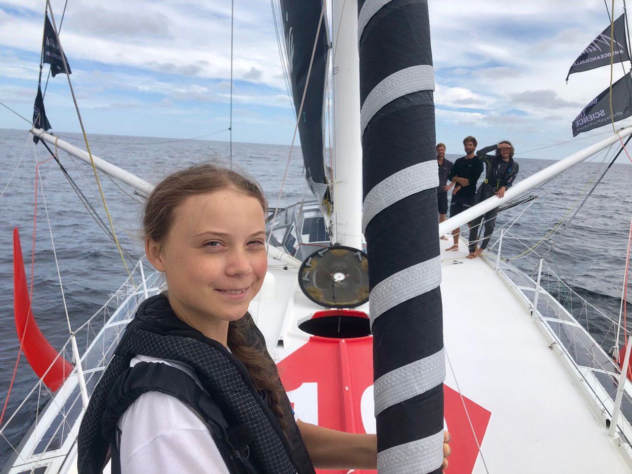Afbeelding van Land in zicht! Greta Thunberg bereikt Amerika