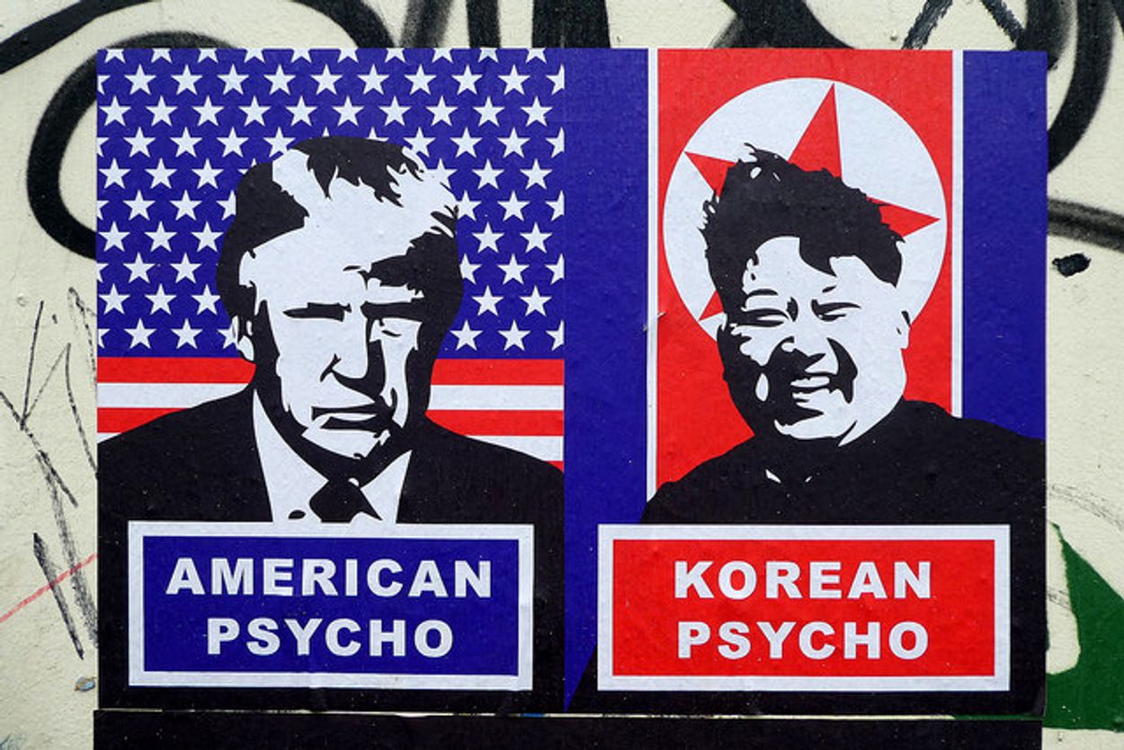 Afbeelding van Donald Trump en Kim-Jong Un nog steeds op oorlogspad, China komt tussenbeide