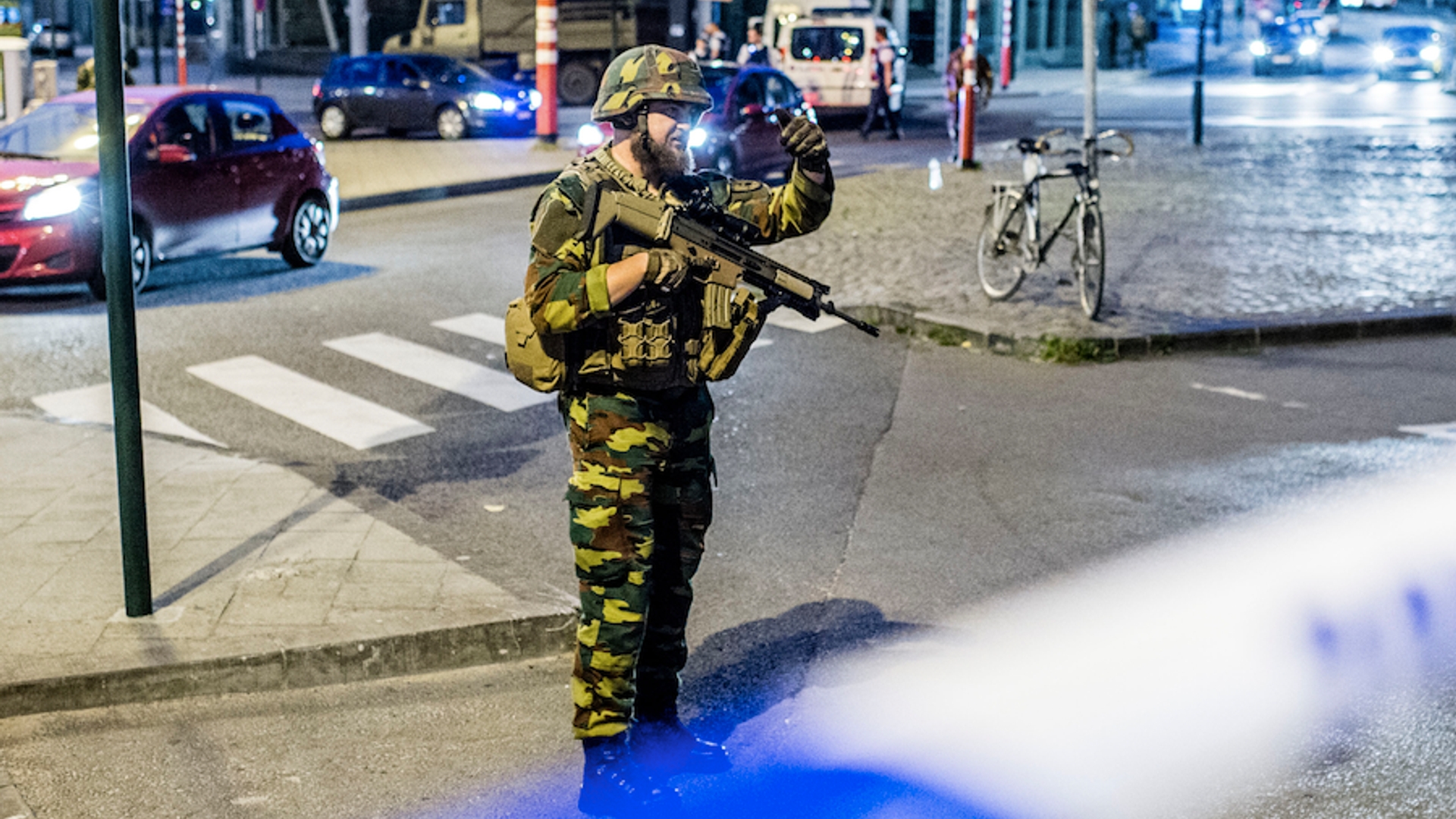 Politie pakt man met bomgordel in Brussel