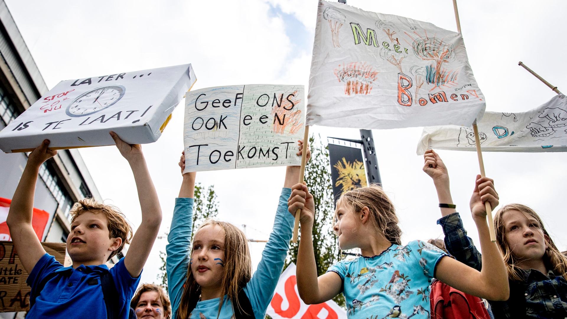 Klimaatstaking van scholieren in Utrecht