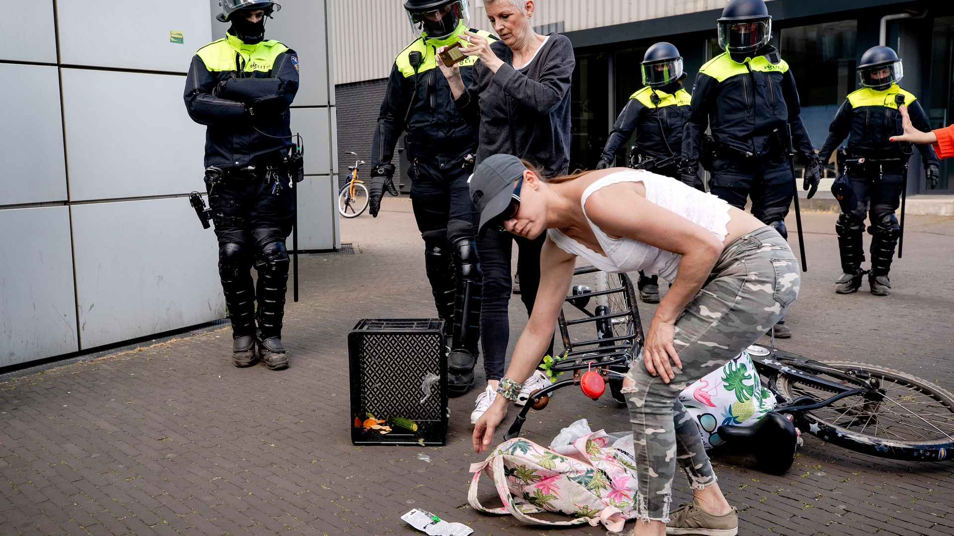 Anti-lockdownprotest in Den Haag
