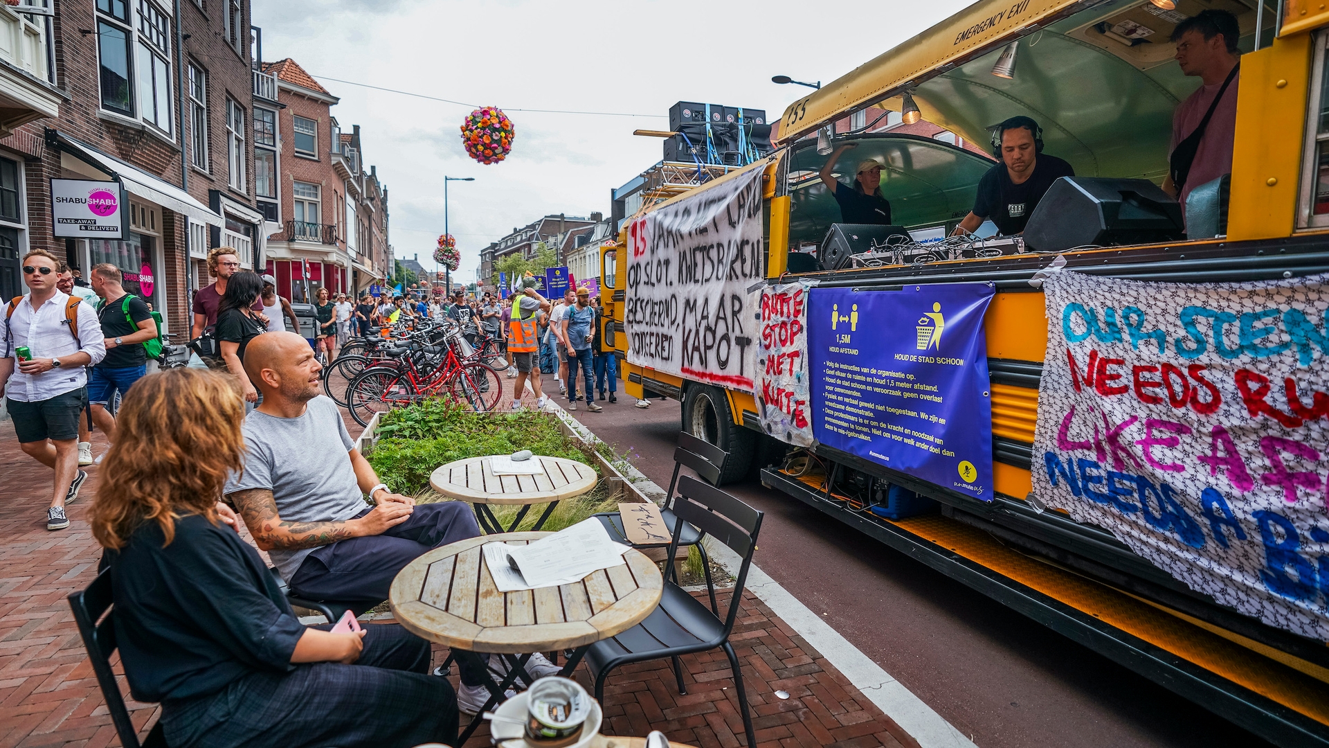 Evenementebranche demonstreert in Utrecht