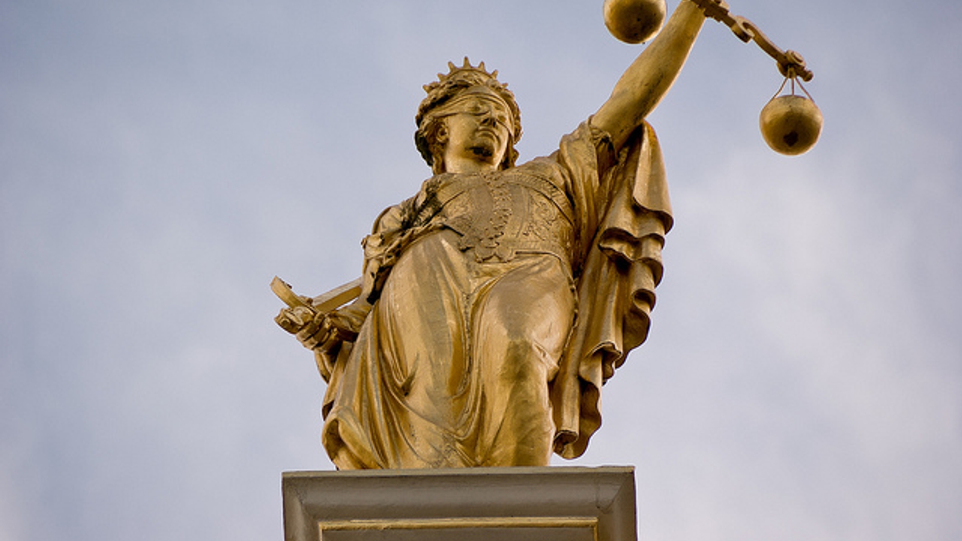 Golden Lady Justice, Bruges, Belgium