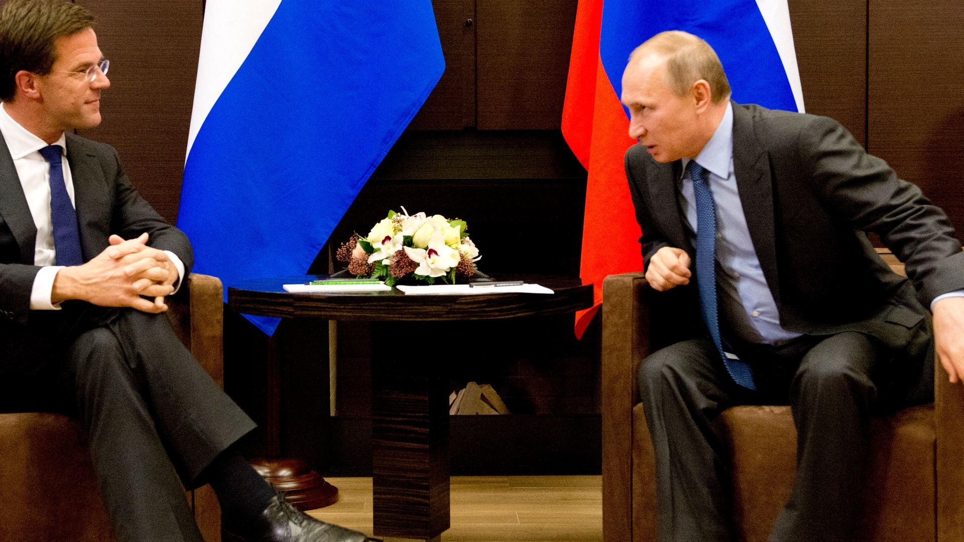 OS: Rutte ontmoet Poetin in Sotsji
