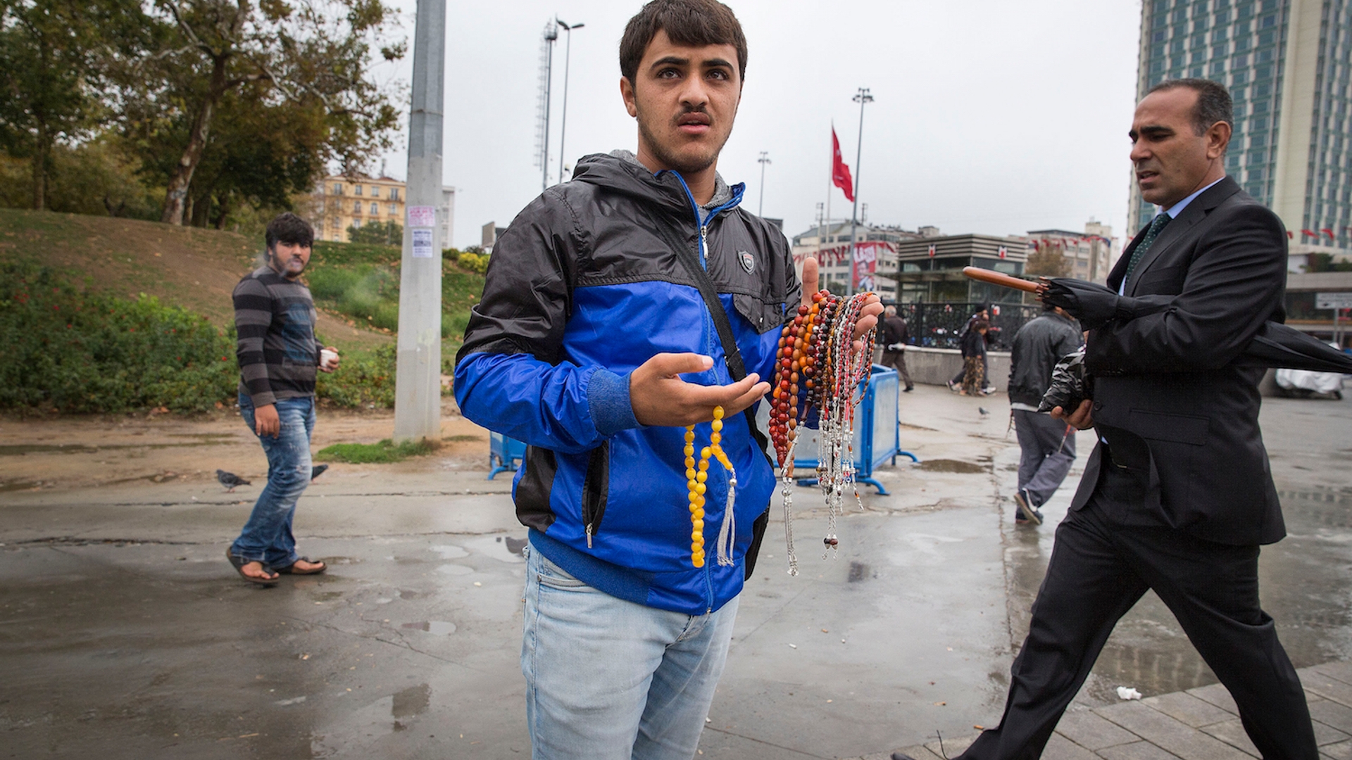 Bedelende vluchtelingen in Turkije