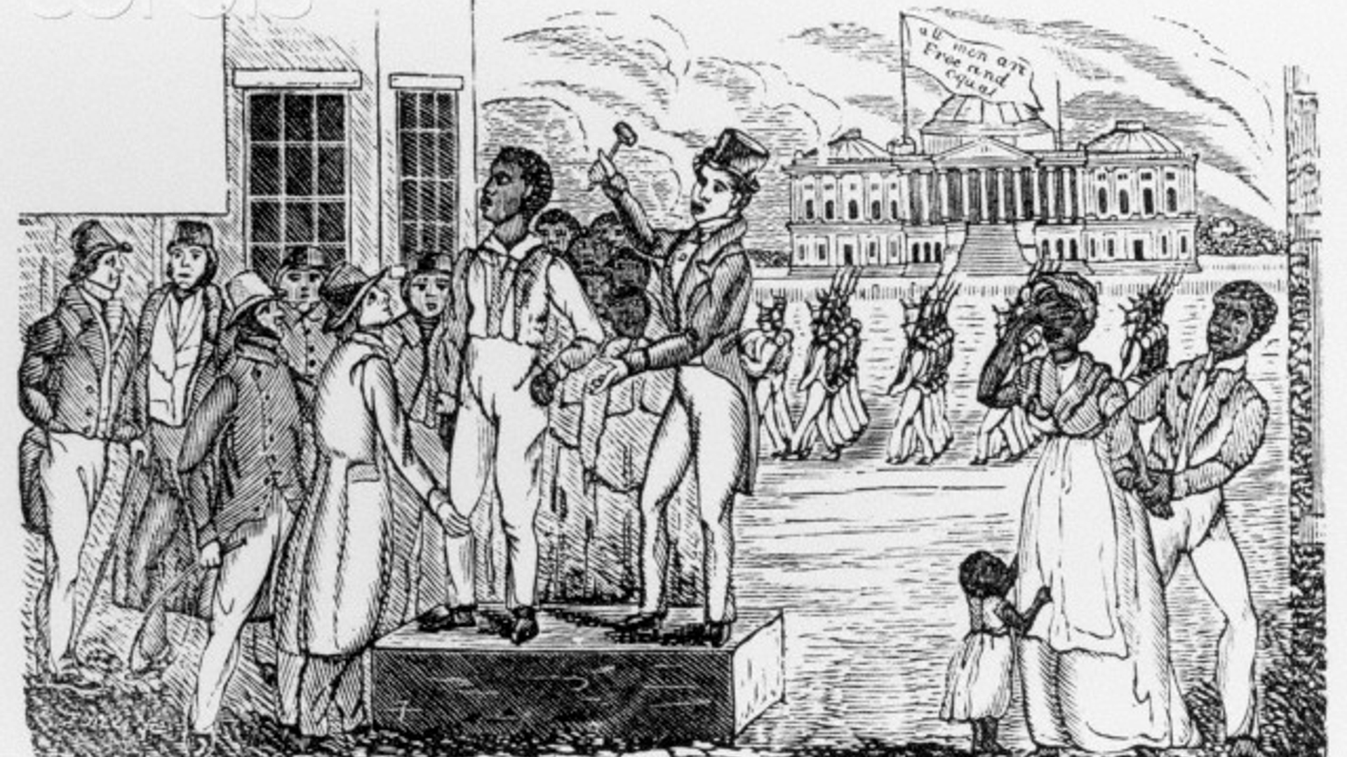 Illustration of a Slave Auction in South Carolina