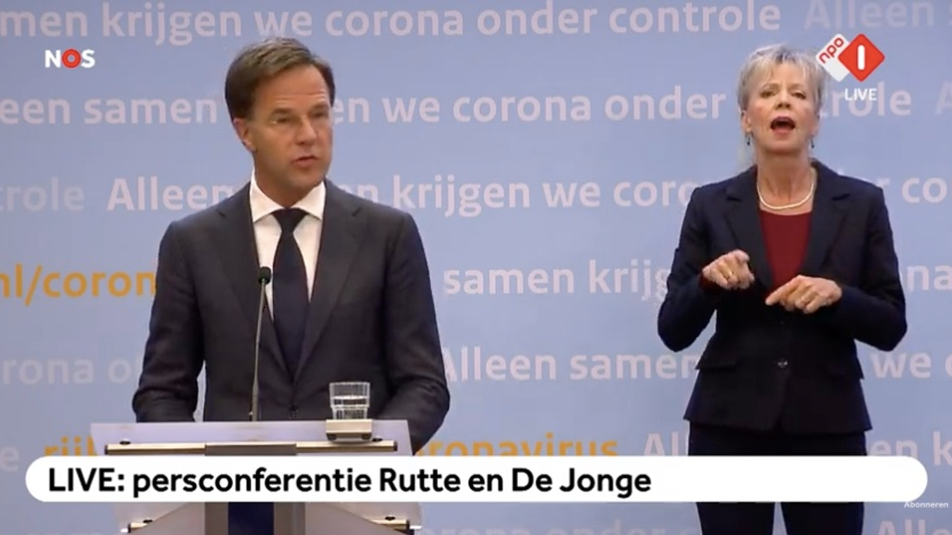 Rutte en De Jonge geven persconferentie over corona