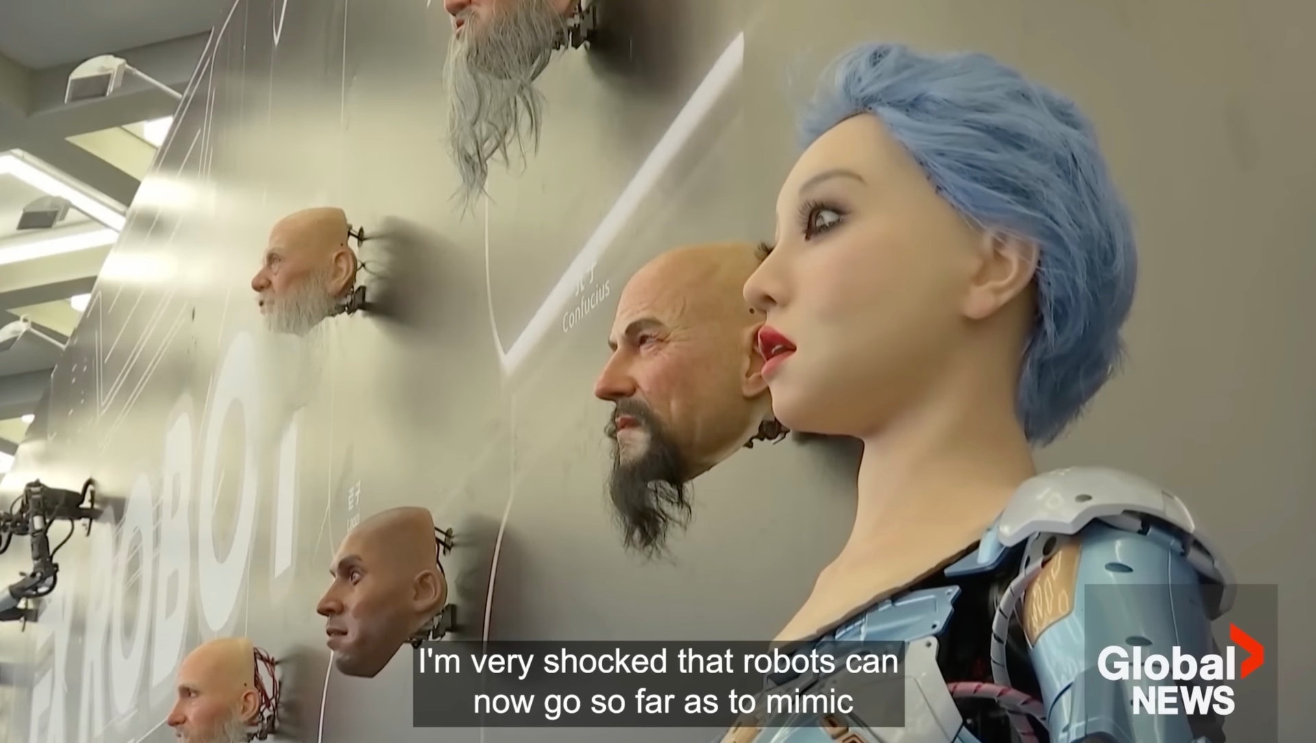 Afbeelding van China toont robots die wel heel erg op mensen lijken en zelfs emoties tonen