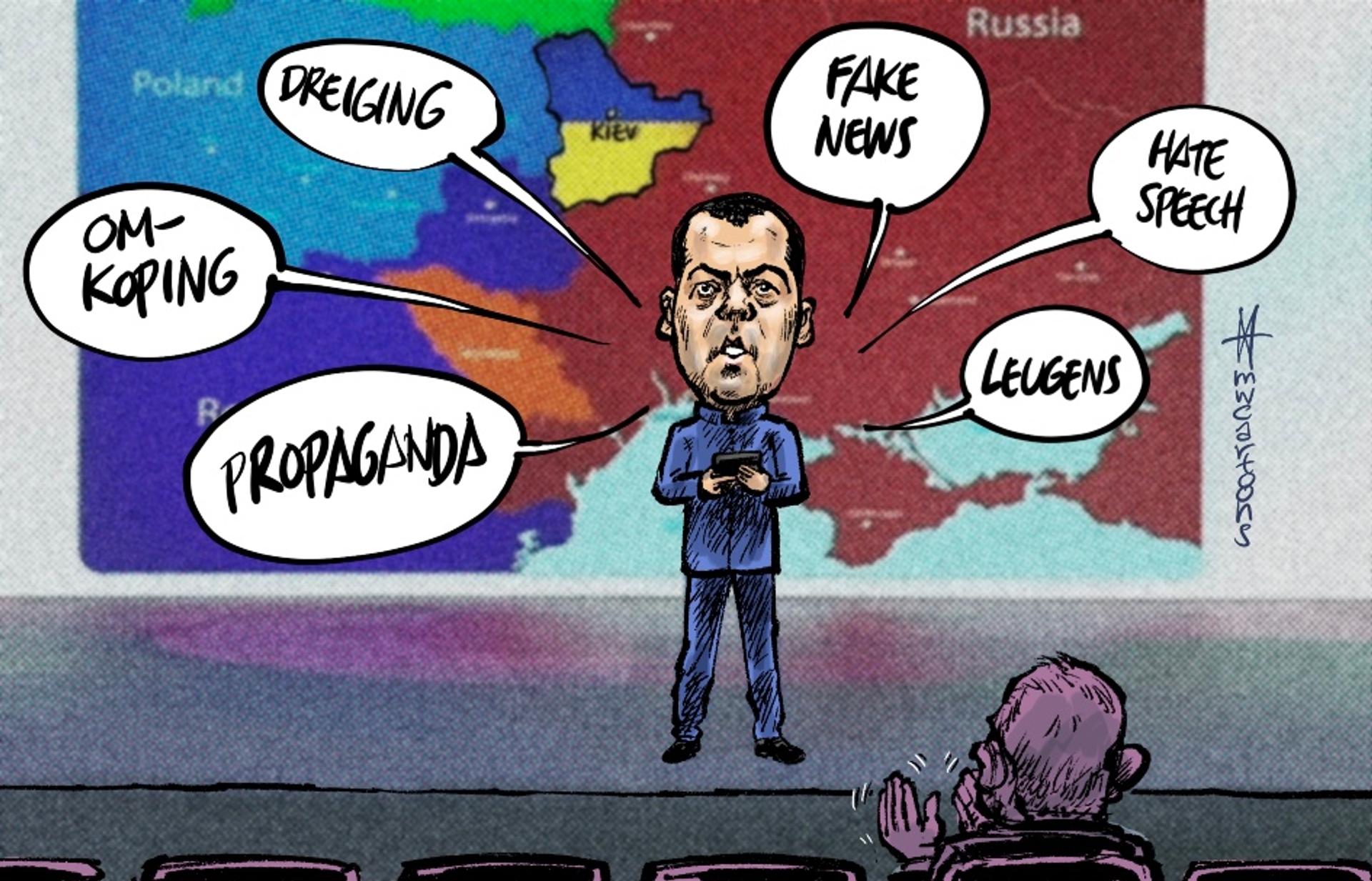 Afbeelding van Poetin-vazal Medvedev wil Oekraïne opdelen en inlijven bij Russisch imperium