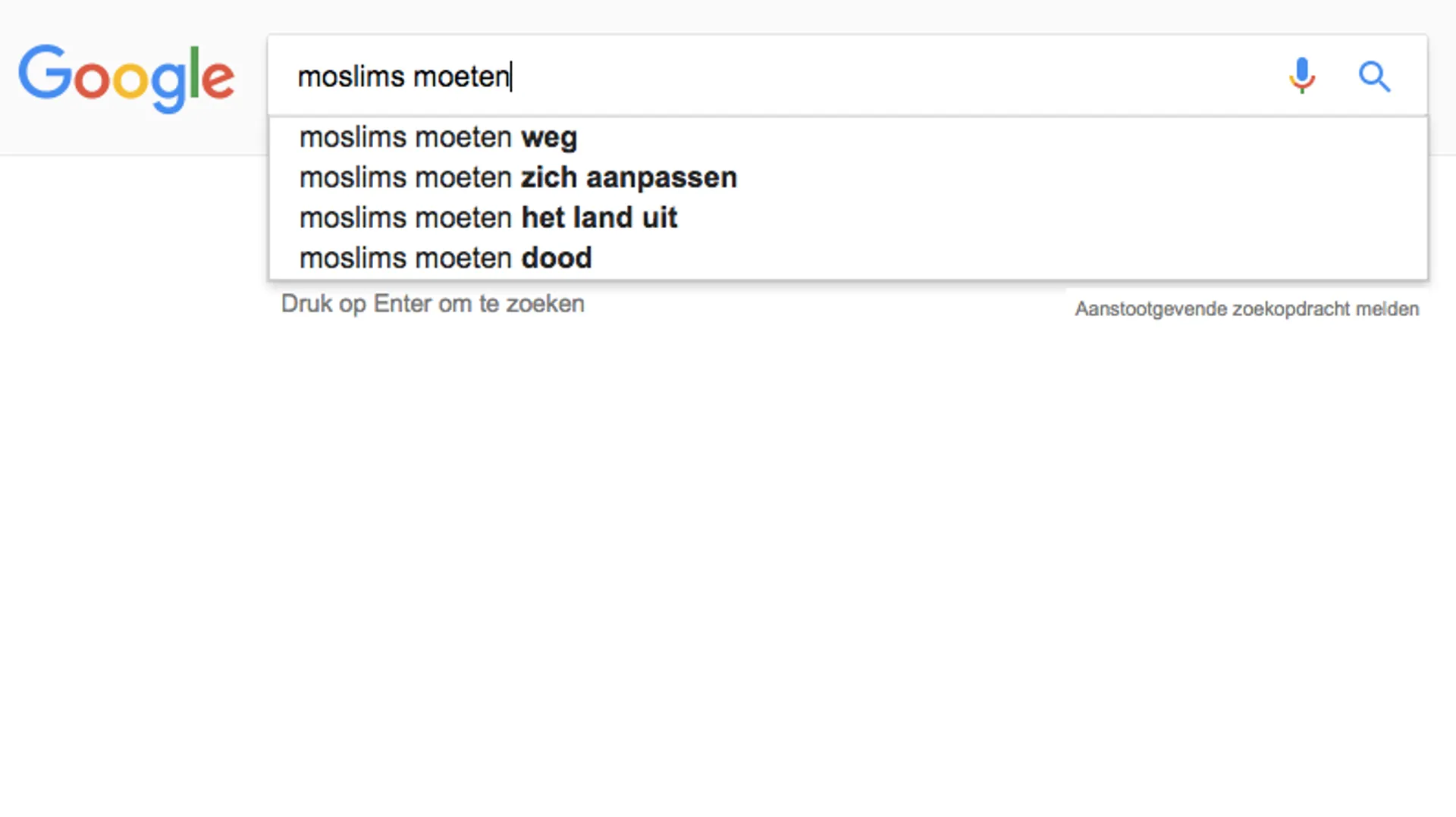 Afbeelding van Google, doe niet zo racistisch
