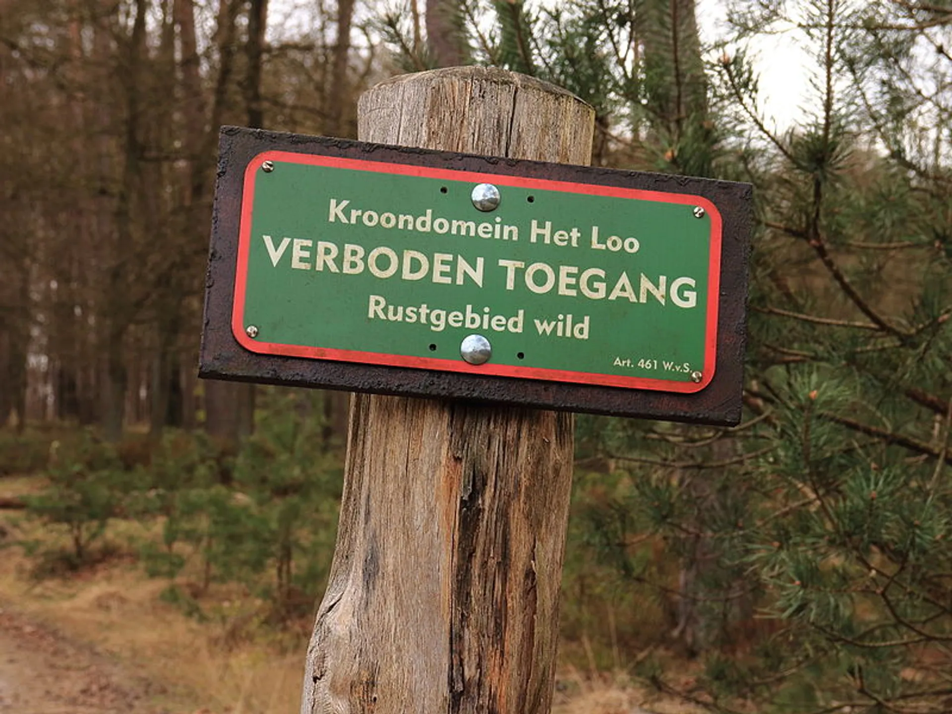 Het is niet uit te leggen dat de koning een natuurgebied kan afsluiten