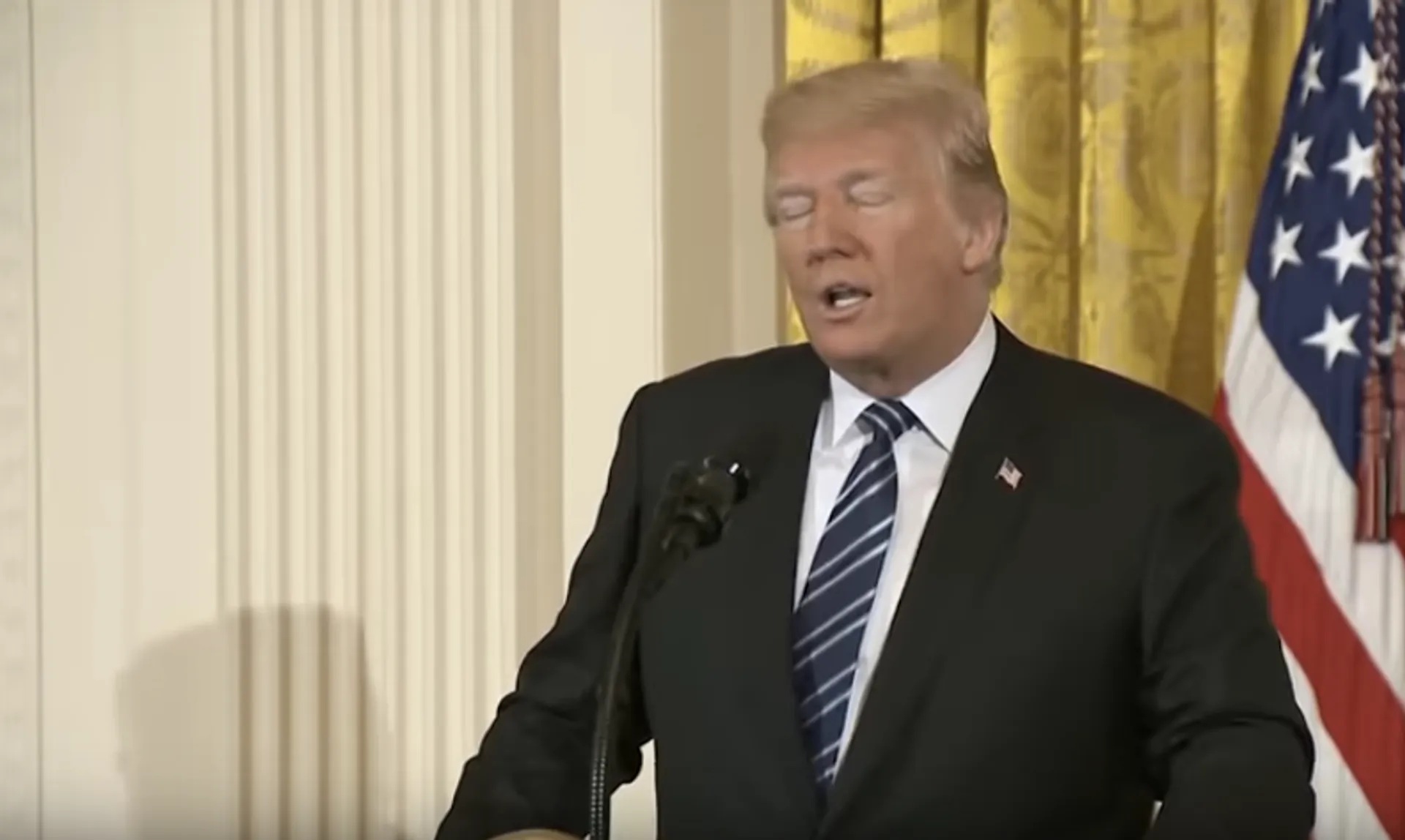 Afbeelding van Donald Trump zingt 'God is a woman' van Ariana Grande