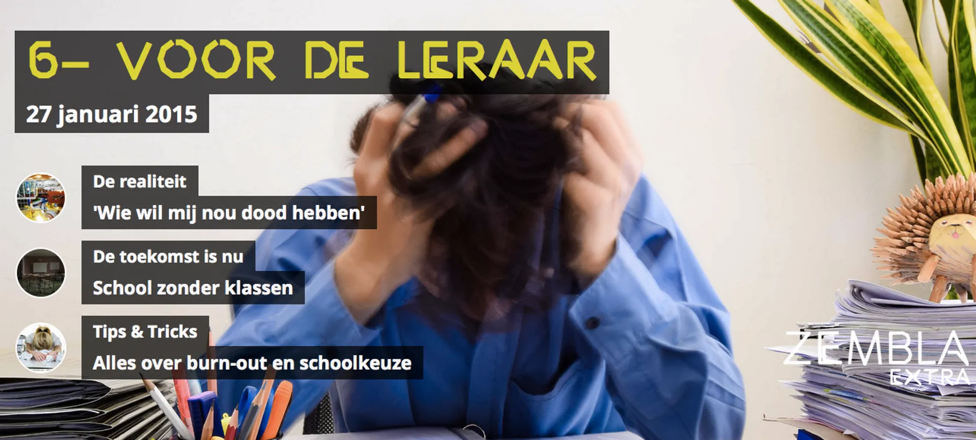 Burnout na burnout in het voortgezet onderwijs Joop BNNVARA