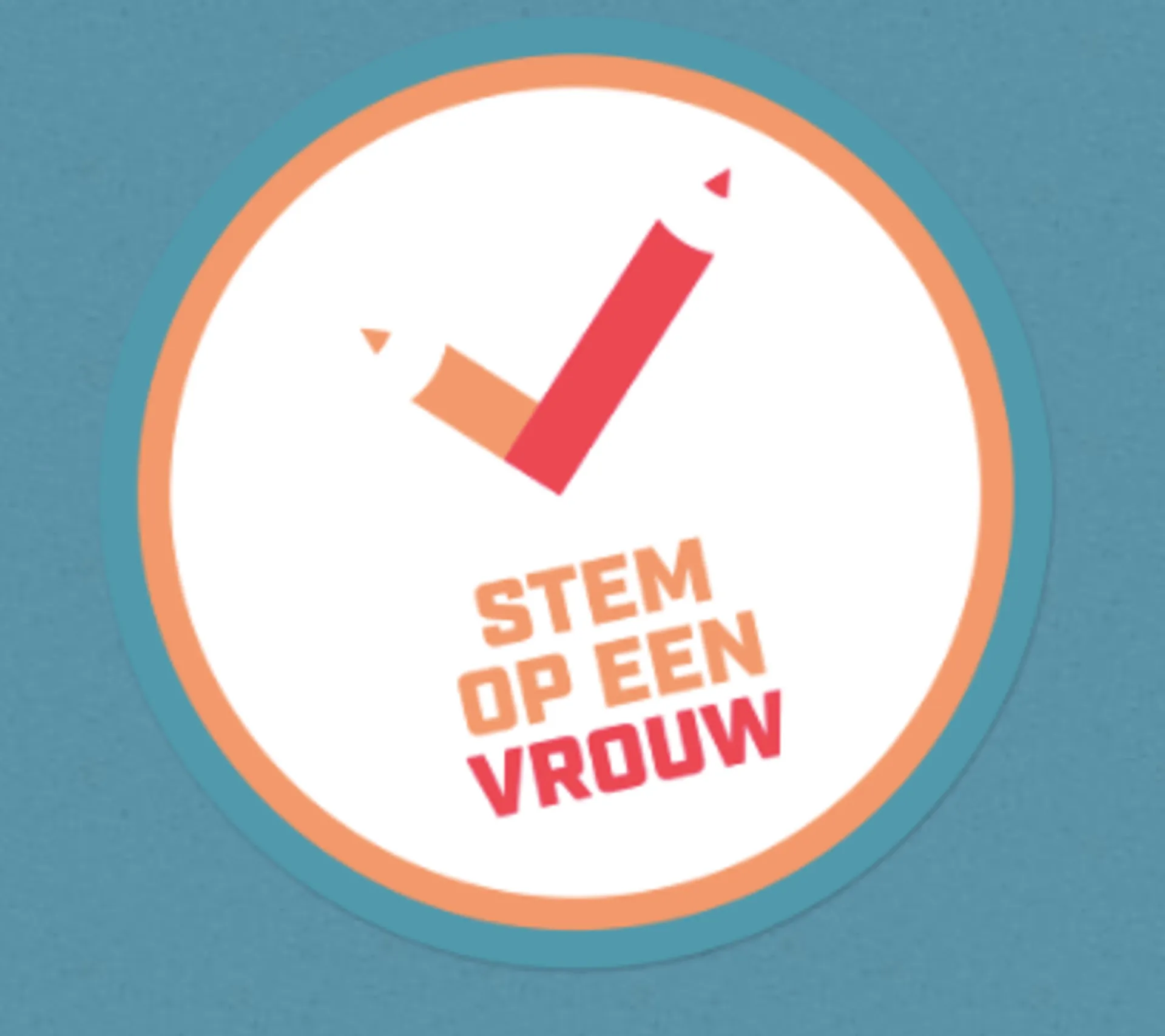 Afbeelding van Stem Op Een Vrouw is geslaagd, toch sta ik niet te juichen
