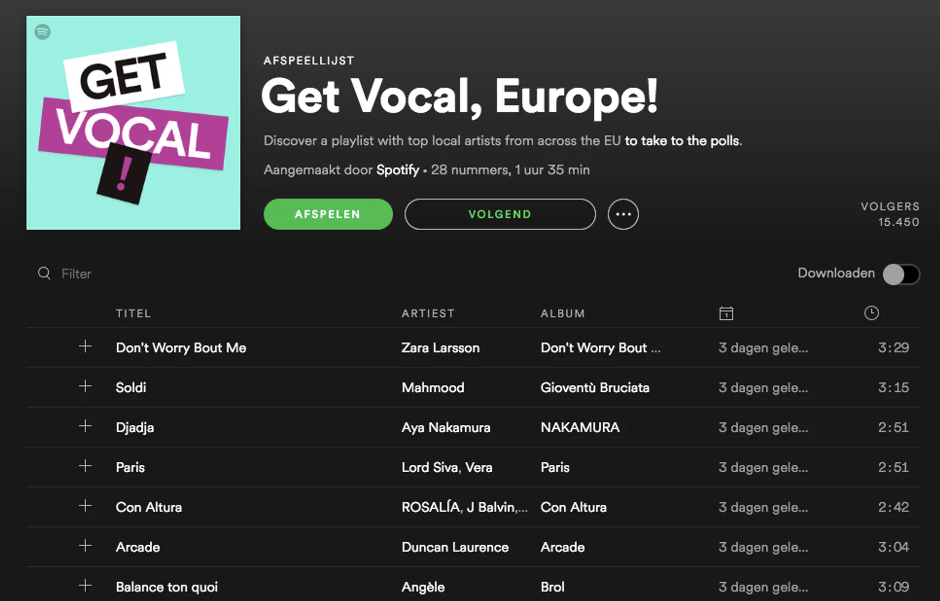Afbeelding van Spotify ingezet om opkomst Europese verkiezingen te bevorderen