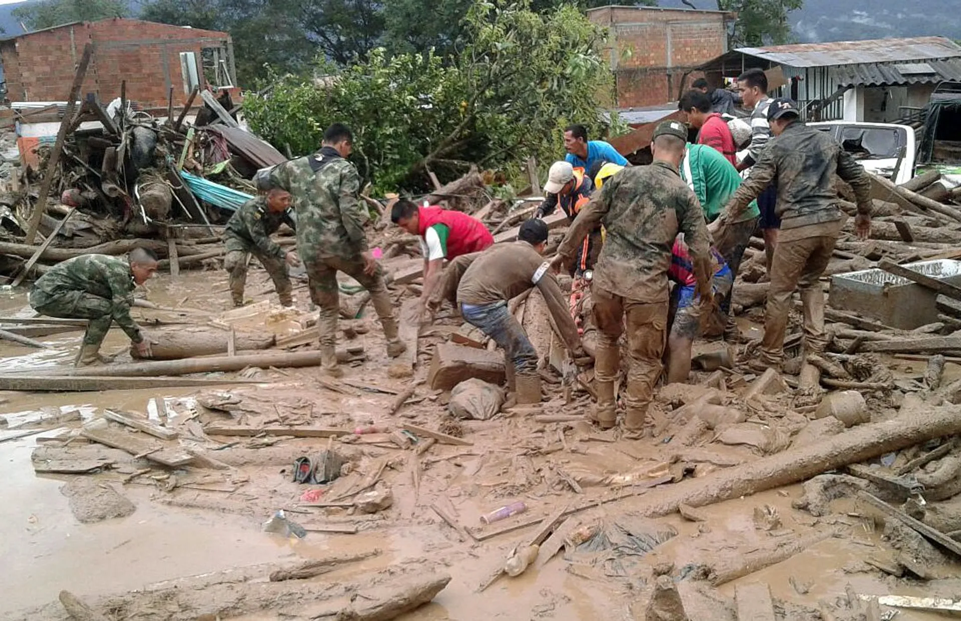 Afbeelding van Honderden slachtoffers na modderstroom Colombia