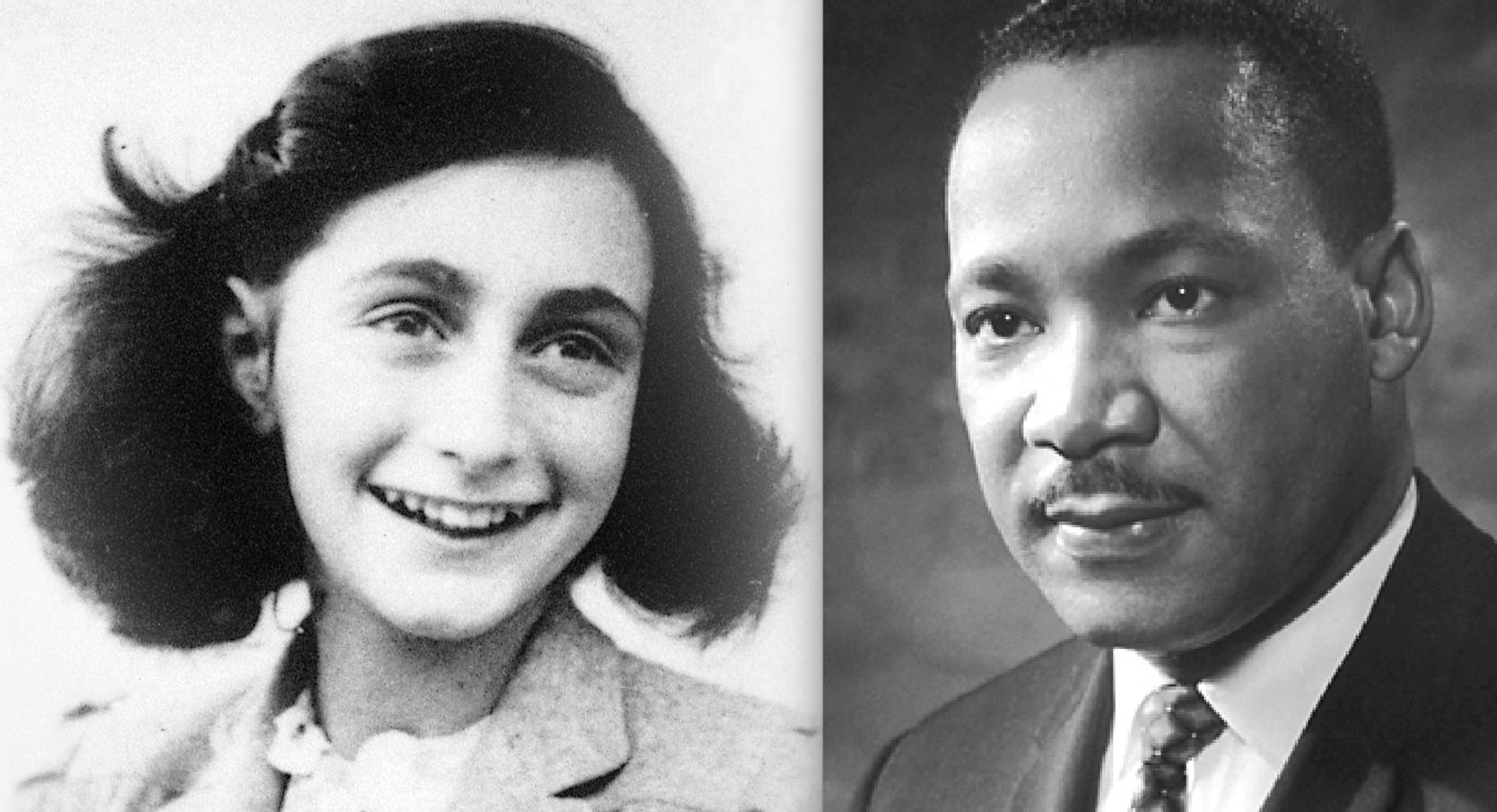 Afbeelding van De gladgestreken symboliek van Anne Frank en Martin Luther King