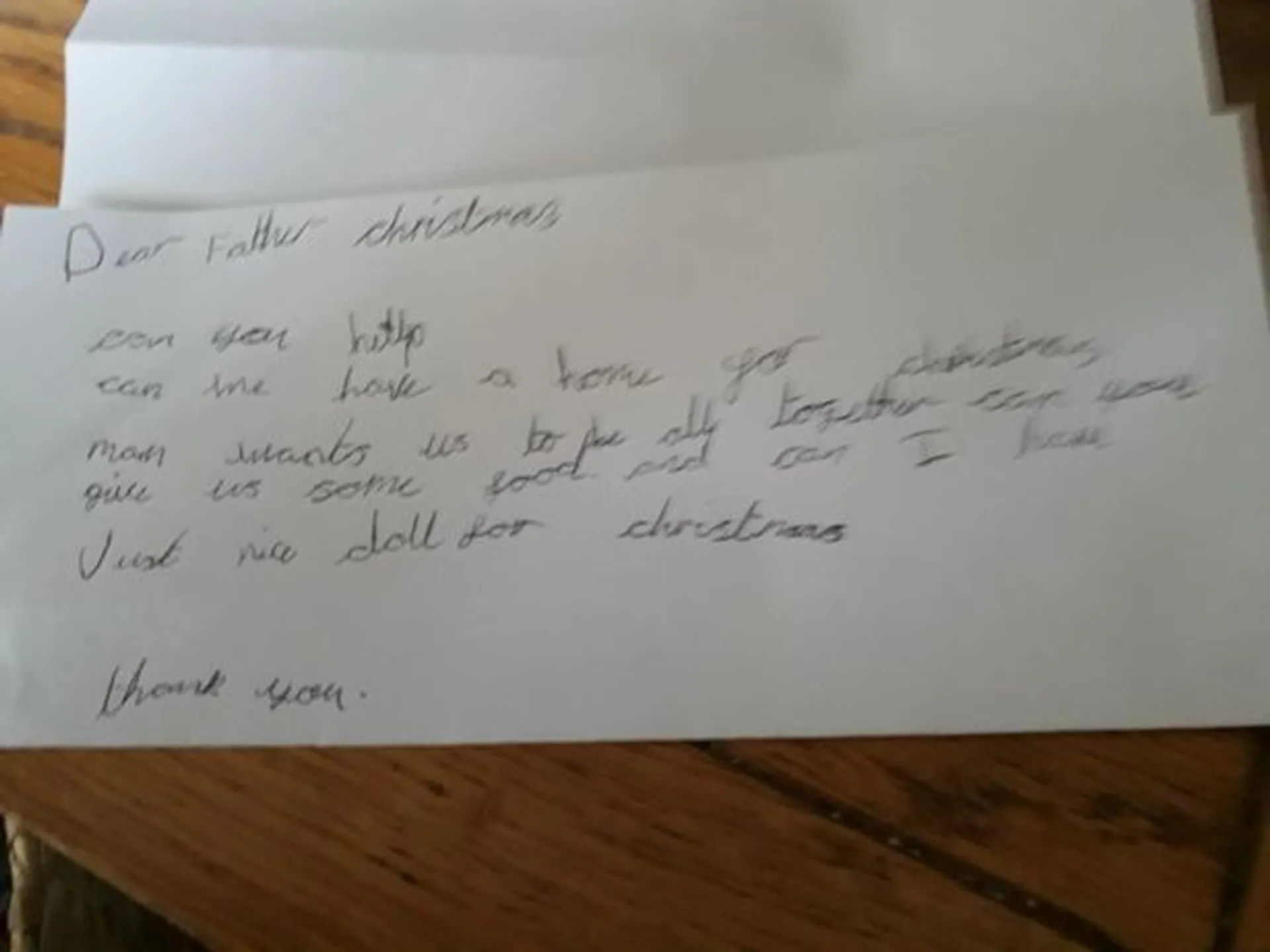 Afbeelding van Meisje van 7 uit Liverpool vraagt Kerstman om eten en onderdak