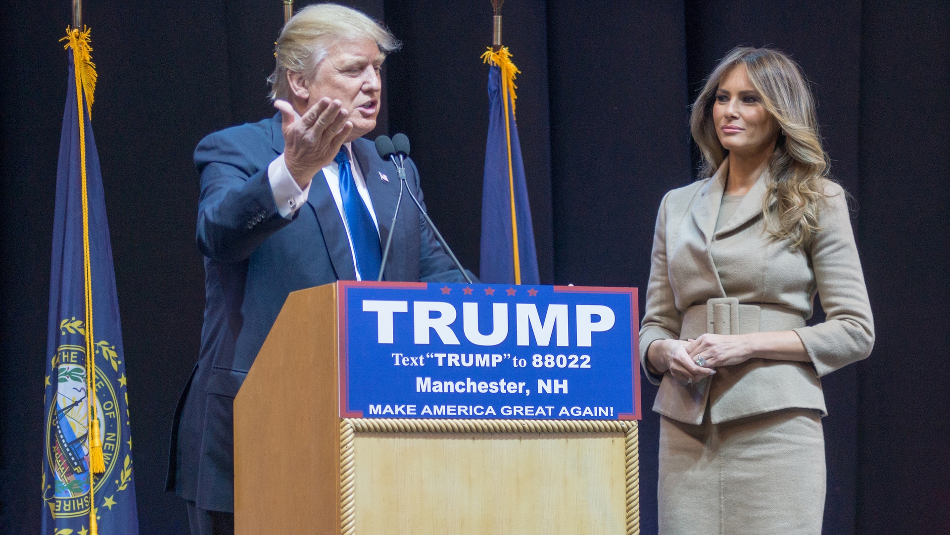 Afbeelding van Dieptepunt in campagne tegen Trump maakt van zijn vrouw een slet