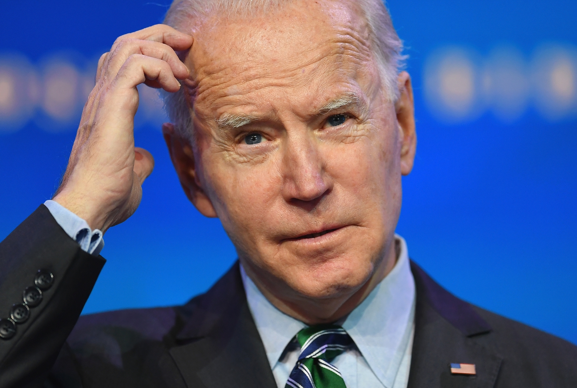 Afbeelding van Joe Biden, let op de ‘herders’ in Palestina