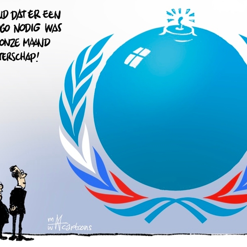 Nieuw logo VN wegens voorzitterschap Rusland bij Veiligheidsraad