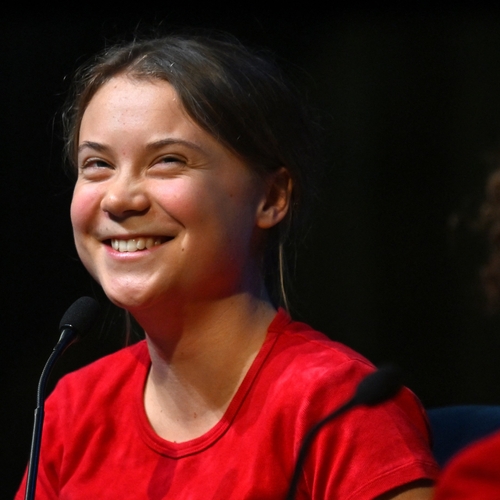 Afbeelding van Greta Thunberg vloert domrechtse kickbokskampioen