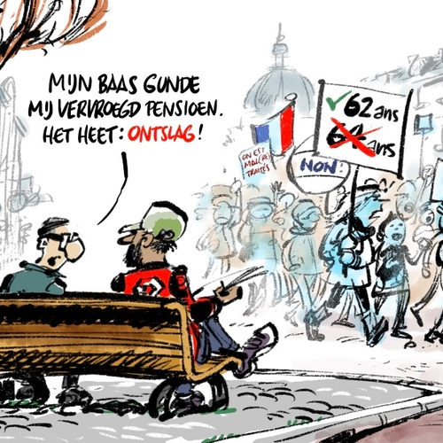 Fransen protesteren massaal tegen verhoging pensioenleeftijd