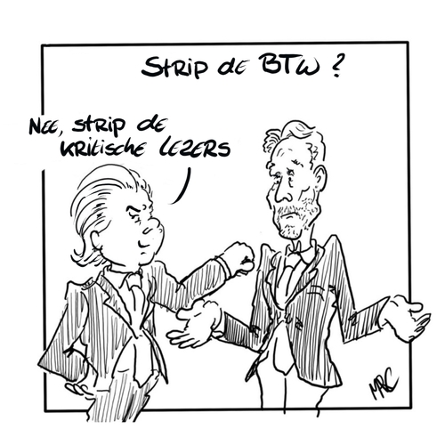 #stripdebtw, cartoonisten in actie tegen belastingverhoging door kabinet Wilders