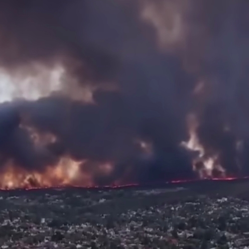 Muur van vuur nadert Argentijnse stad