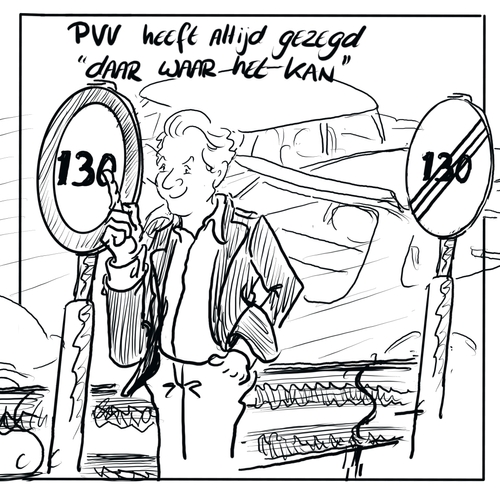 PVV breekt in hoog tempo beloftes, nu weer met 130 km per uur