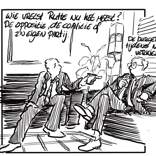 Mark Rutte in de tang