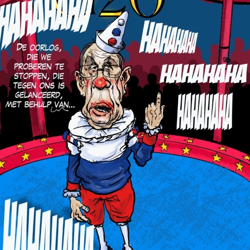 De naargeestige clown van Poetin