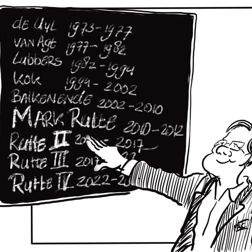 Afbeelding van Rutte wil na premierschap lesgeven
