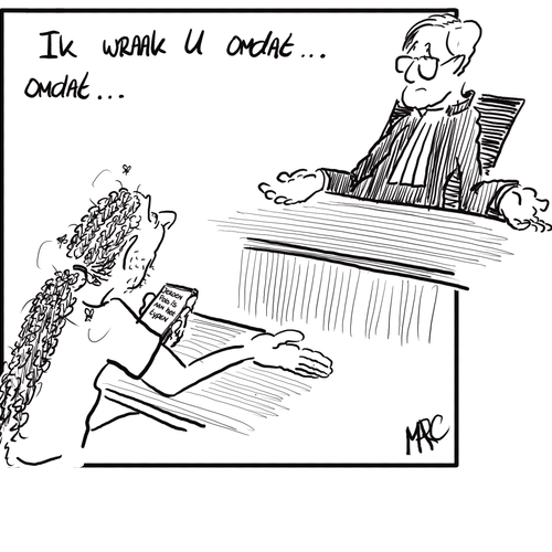 Afbeelding van Willem Engel speelt zijn bekende spelletje met de rechtbank
