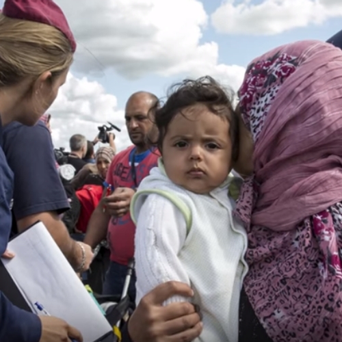 Honderden vluchtelingen bereiken de Hongaarse grens