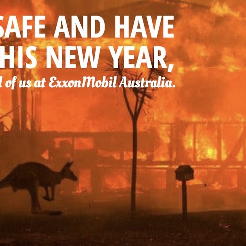 ExxonMobil wenst Australiërs ‘plezier’ terwijl land in brand staat