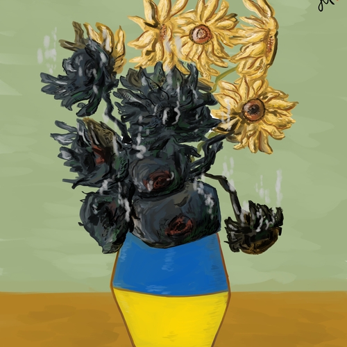 Afbeelding van De Oekraïense zonnebloemen