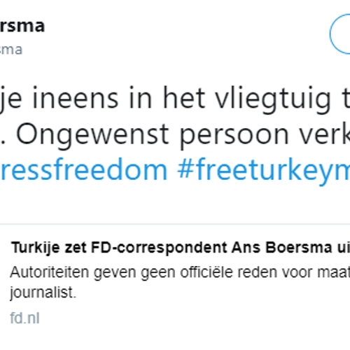 FD verbreekt banden met Turkije uitgezette journalist Boersma