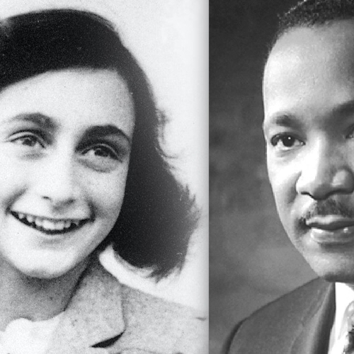 De gladgestreken symboliek van Anne Frank en Martin Luther King