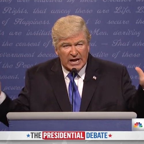 Afbeelding van Alec Baldwin als Donald Trump bij Saturday Night Live