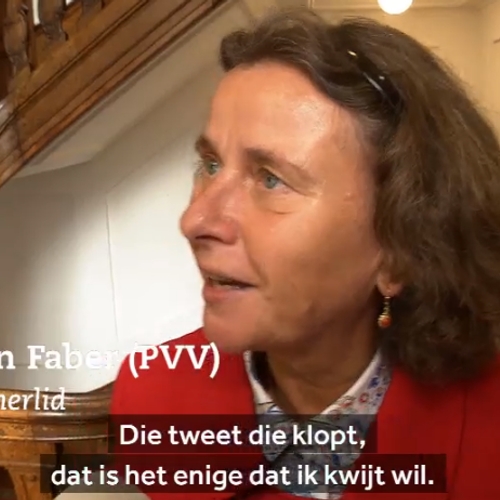 PVV-Senator slaat op de vlucht voor de waarheid