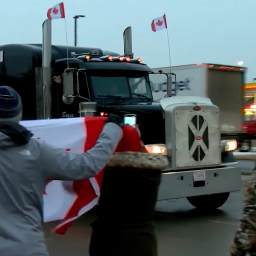 Zorgen over extreemrechts truckerskonvooi dat naar Canadese hoofdstad trekt