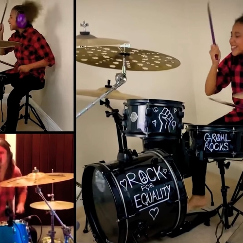 Rockster Dave Grohl accepteert uitdaging van 10-jarig Brits drumtalent