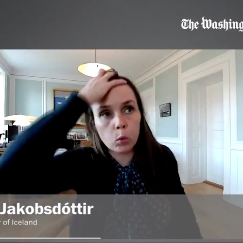 Aardbeving tijdens live-interview met premier van IJsland en ze praat gewoon door