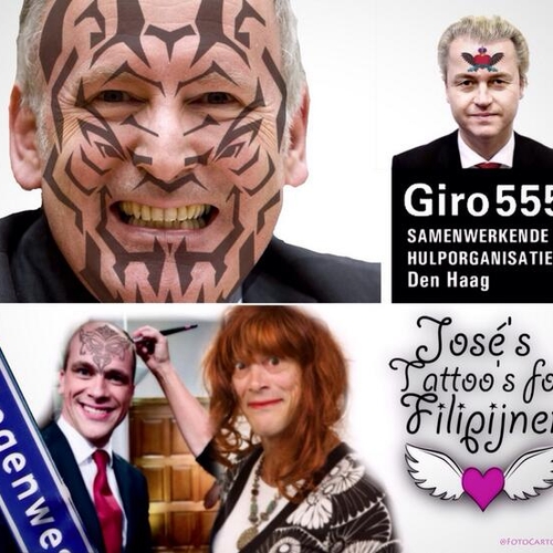 José tatoeëert politici voor #Giro555