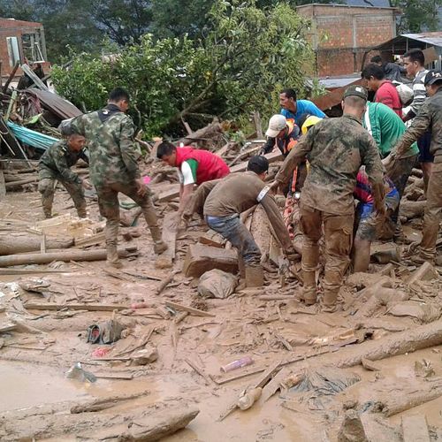 Afbeelding van Honderden slachtoffers na modderstroom Colombia