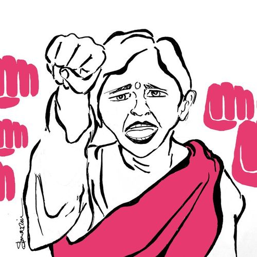 Afbeelding van Hindoestaanse vrouwen maken vuist tegen seksueel misbruik
