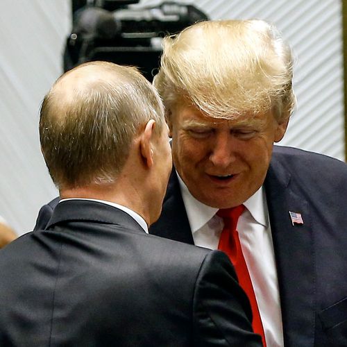 Afbeelding van Trump, de Russische president