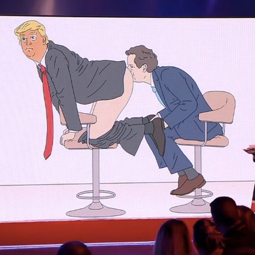 Afbeelding van Satiricus veegt vloer aan met Piers Morgan na gênant  interview met Trump